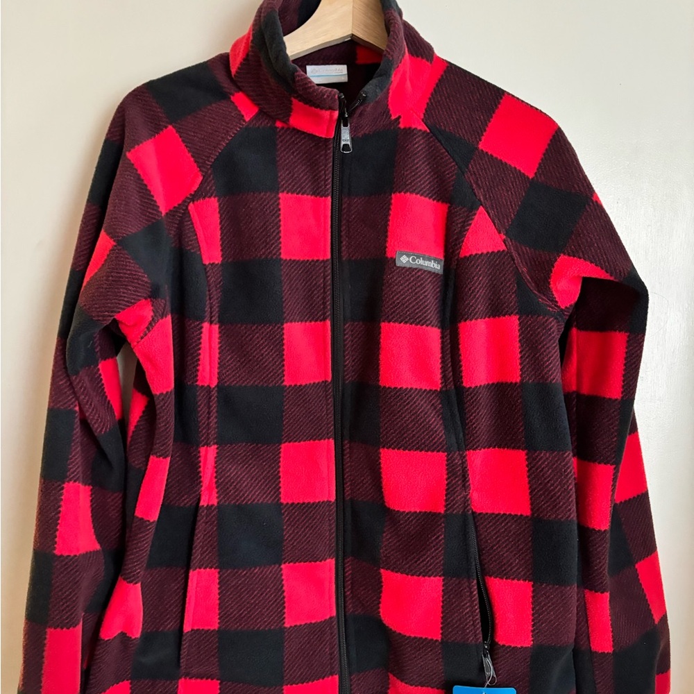 Brand New! Columbia Red and Black Plaid Jacket